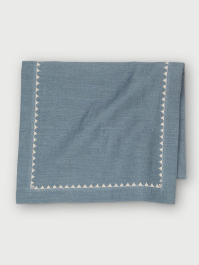 Mirage Azure Linen Table Runner