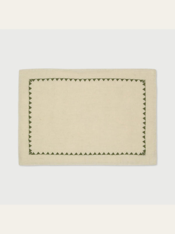 Mirage Pistachio Linen Table Mats Set of 2