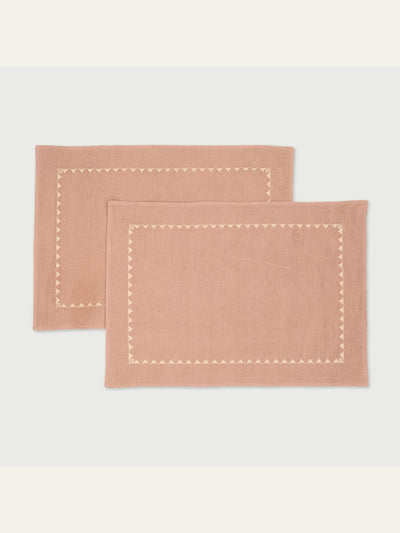 Mirage Rose Linen Table Mats Set of 2