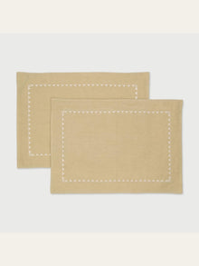 Mirage Sand Linen Table Mats Set of 2
