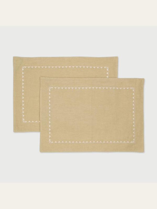 Mirage Sand Linen Table Mats Set of 2