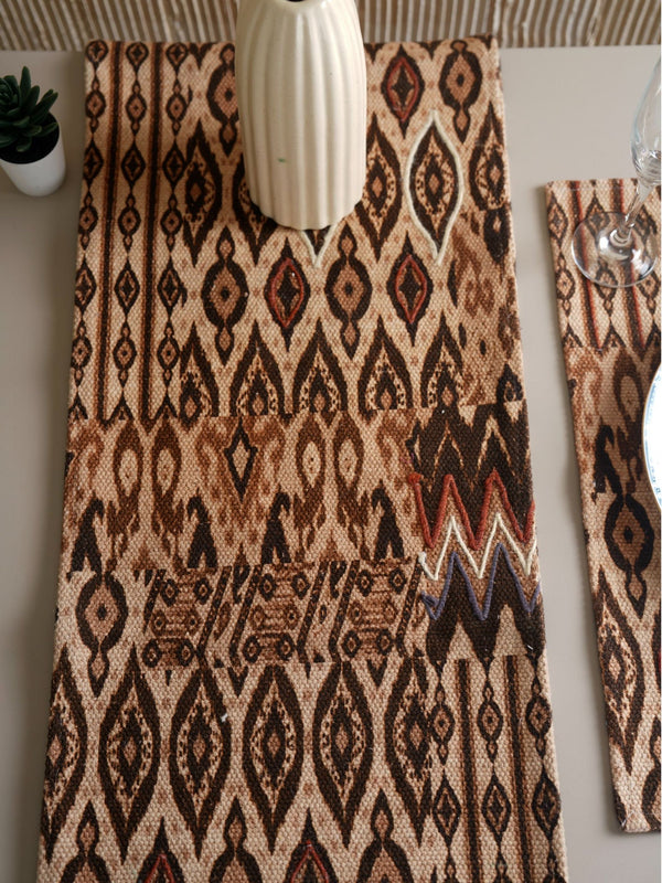Handllom Table Runner - Mocha Harmony