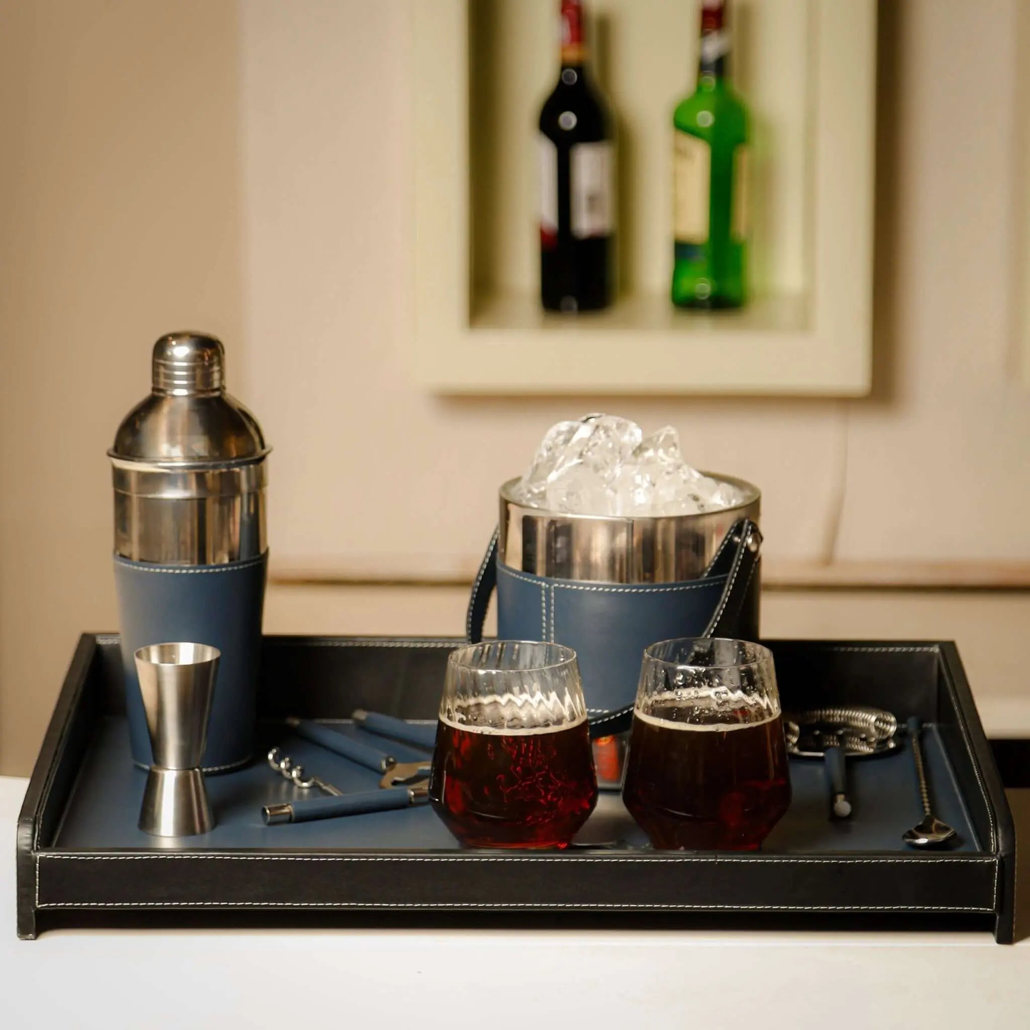 Montaigne Bar Tray & Cocktail Set - Sepia Homes