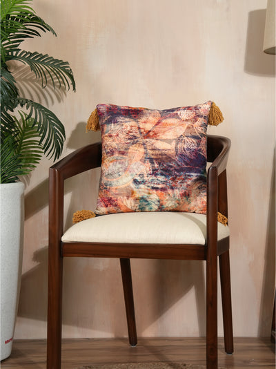 Floral Finesse Velvet Cushion Cover