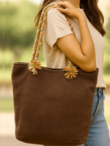 Handcrafted Wool Embroidered Tote Bag