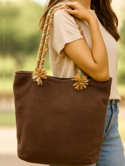 Handcrafted Wool Embroidered Tote Bag