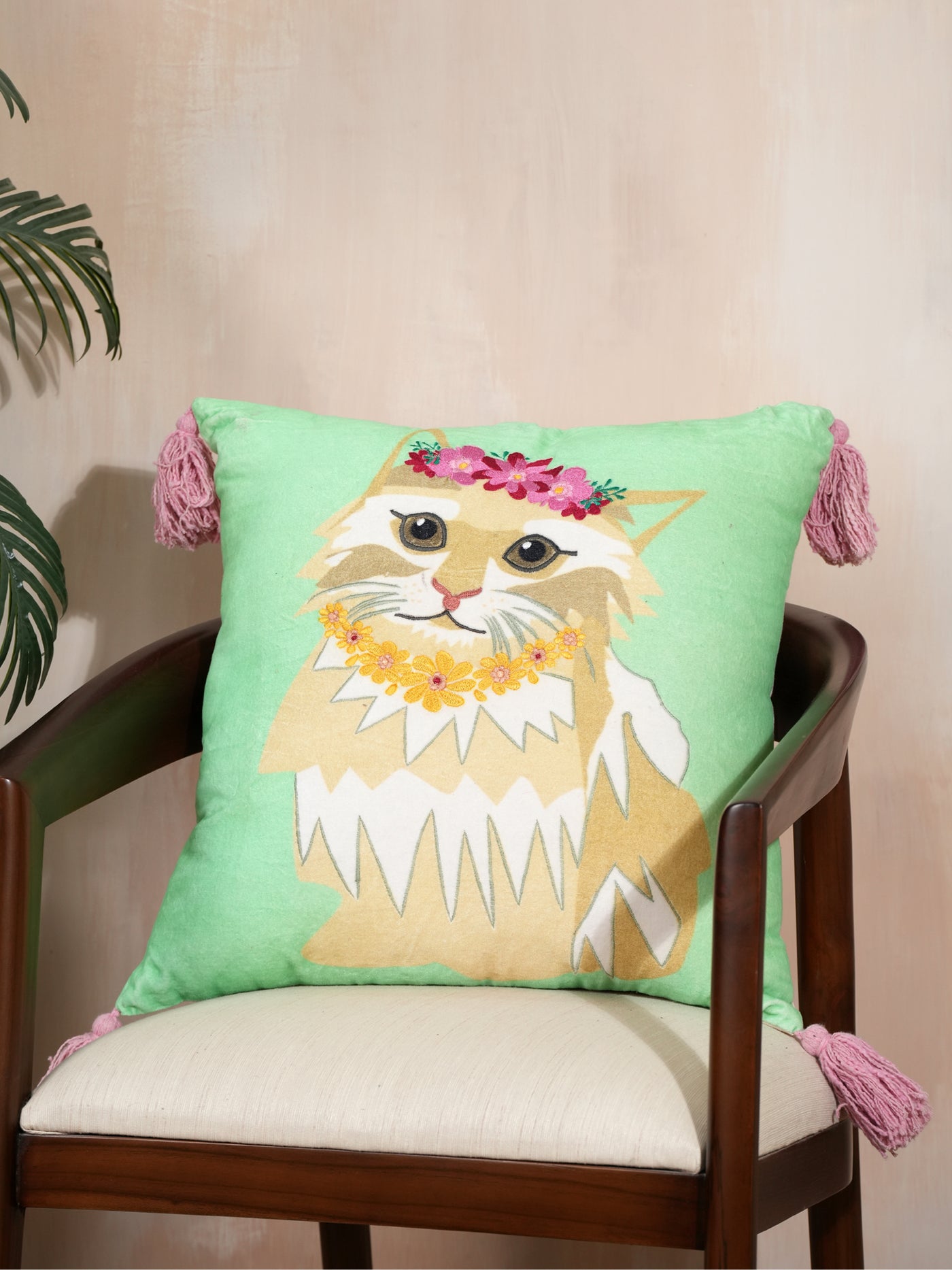 Cat Velvet Cushion Cover