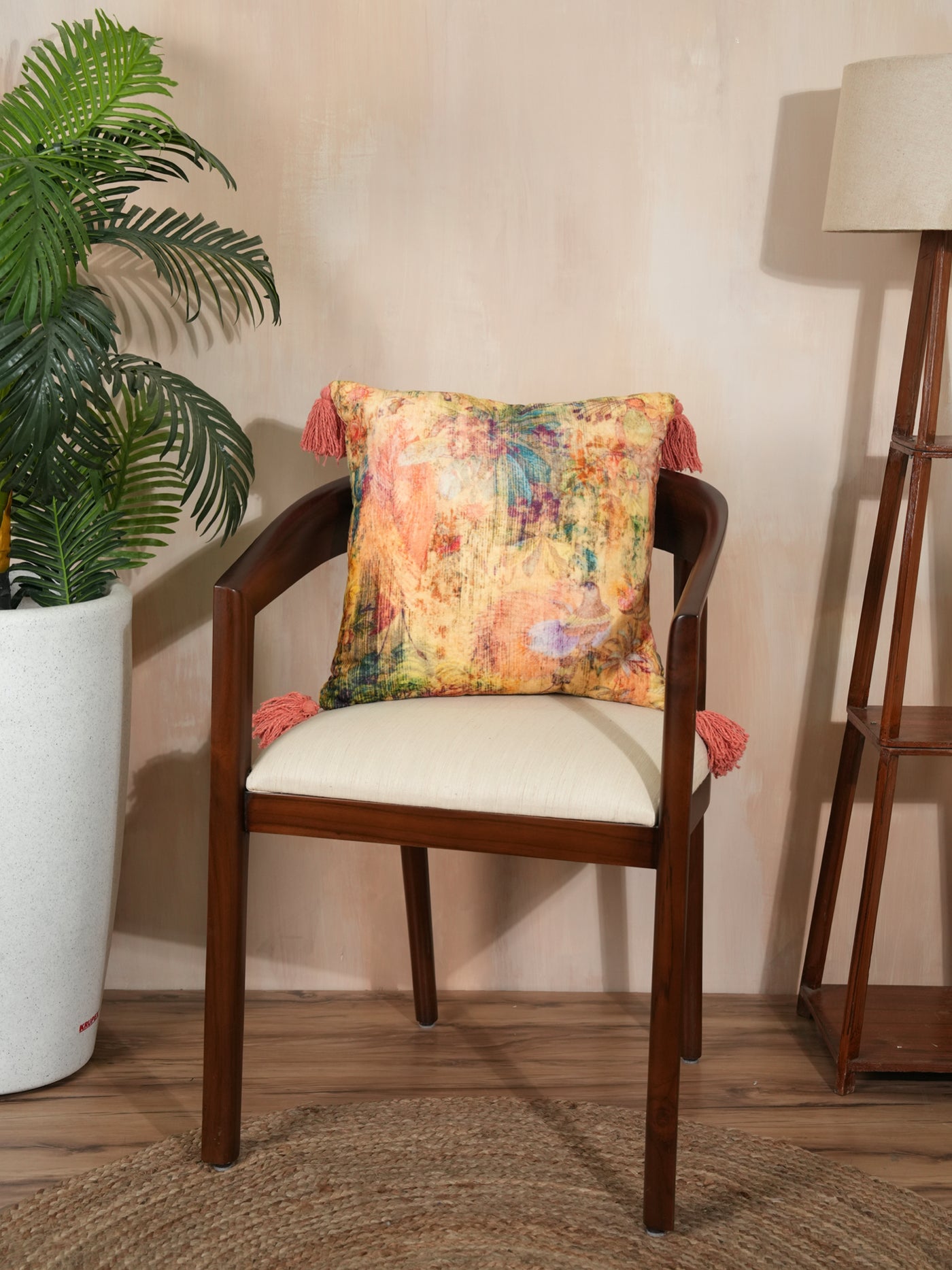 Blossom Whispers Velvet Cushion Cover
