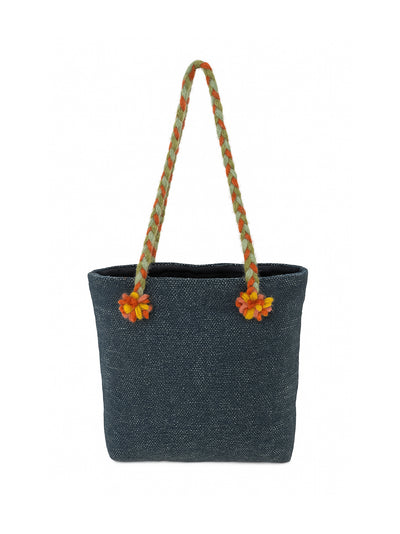Blue Cotton Tote Bag