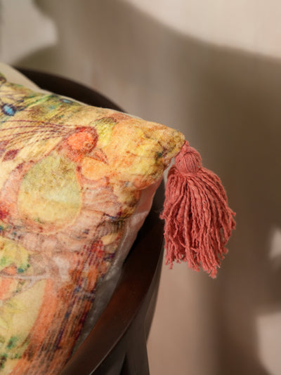 Blossom Whispers Velvet Cushion Cover