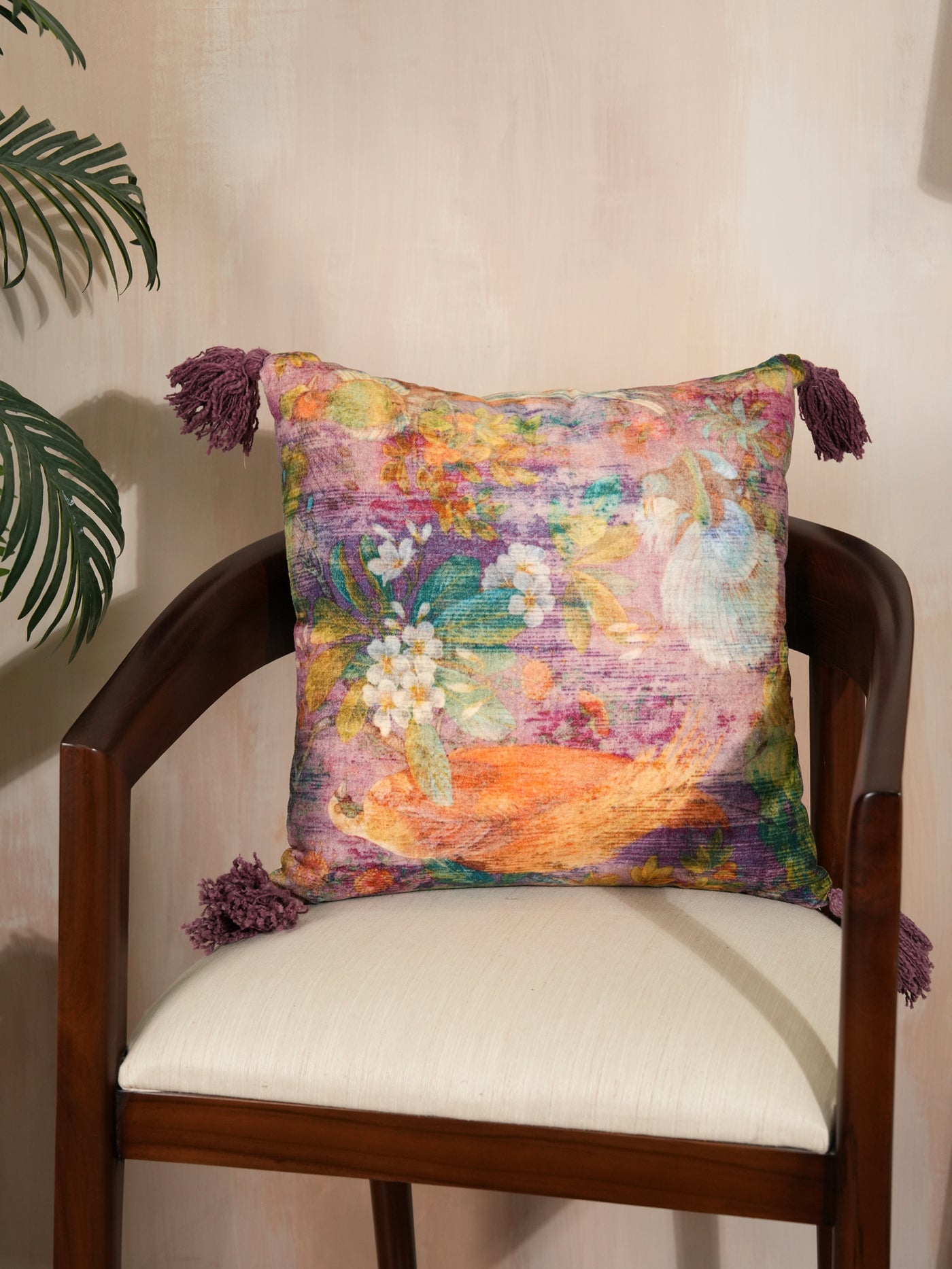 Vintage Botanical Velvet Cushion Cover