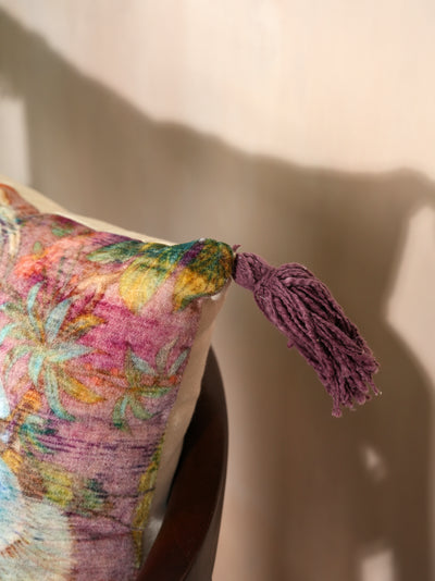 Vintage Botanical Velvet Cushion Cover