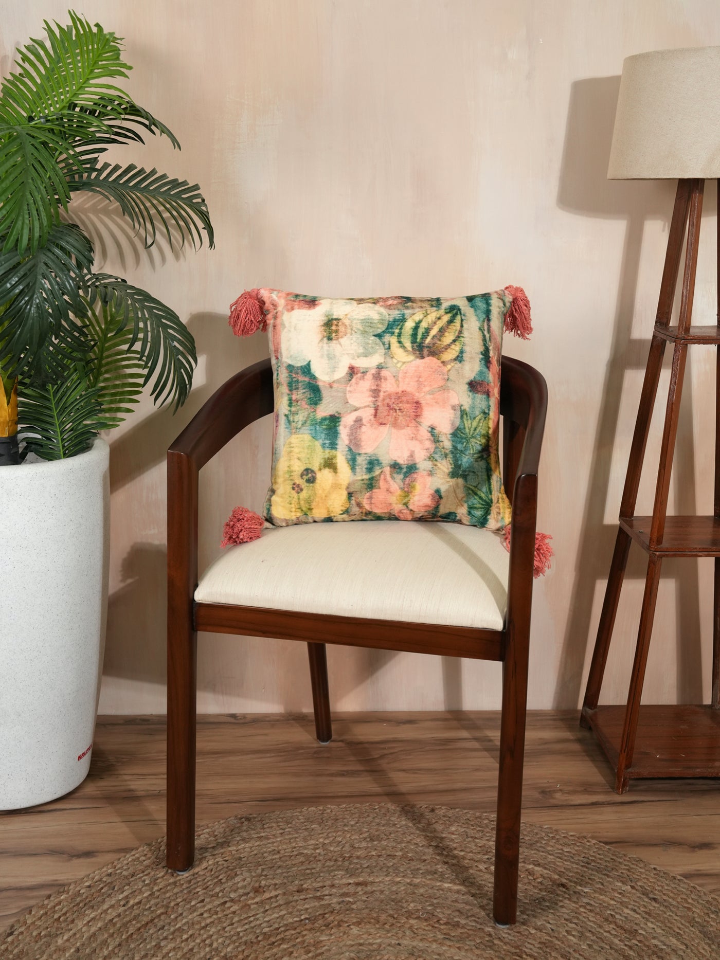 Opulent Flora Velvet Cushion Cover