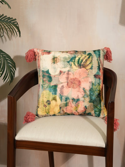 Opulent Flora Velvet Cushion Cover