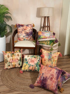 Regal Bloom Velvet Cushion Cover