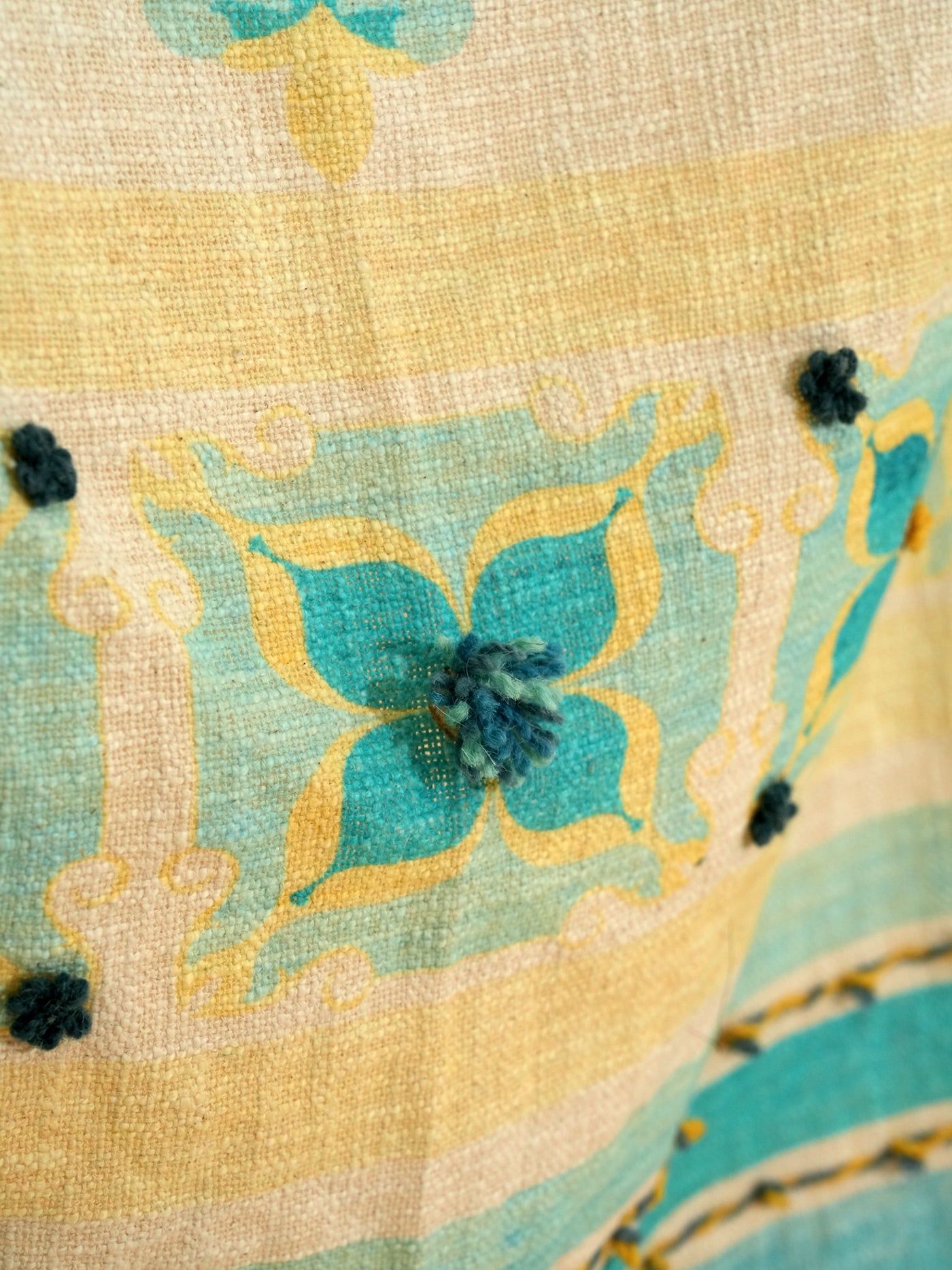 Saffron Serenity Embroidred Throw