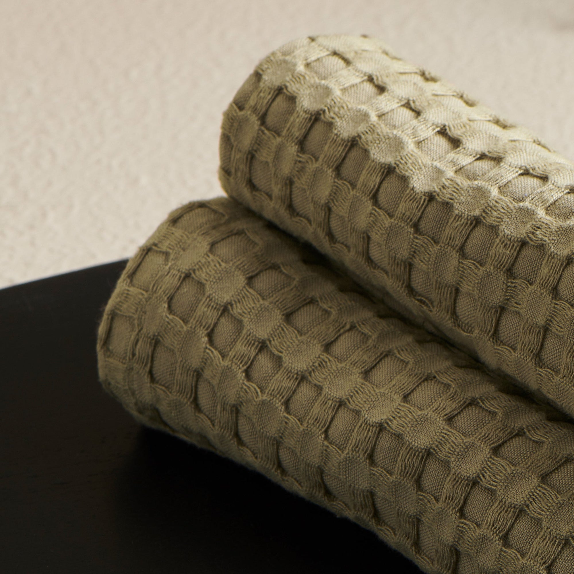 Moss | Cotton Bamboo | Waffle | Face Towels - Set of 2