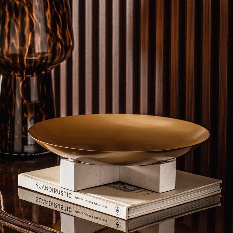 Brass Tray With Marble Stand