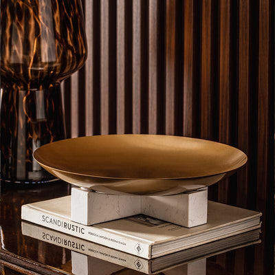 Brass Tray With Marble Stand