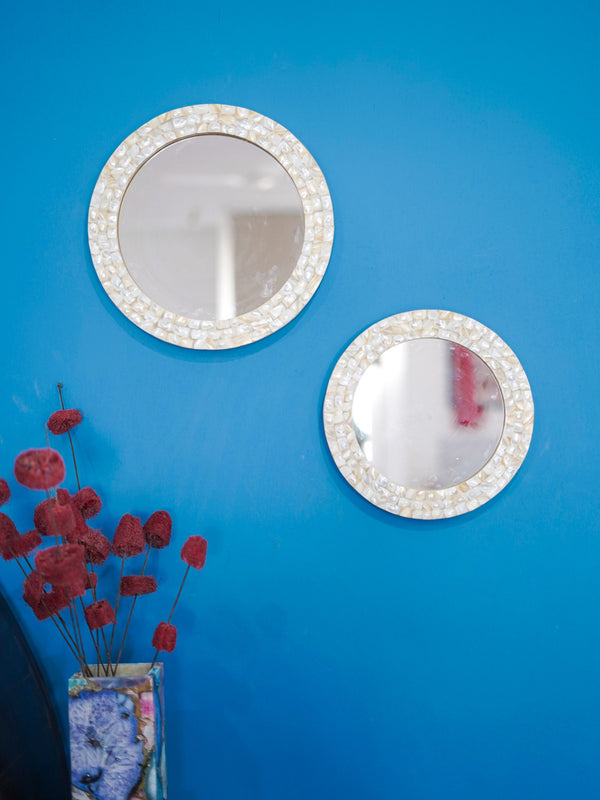 Mother of Pearl Mirrors - Set of 2