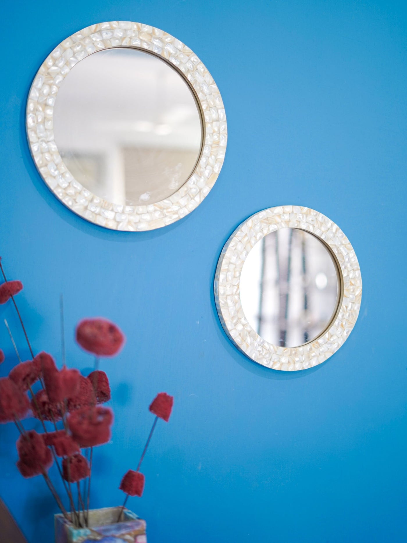 Mother of Pearl Mirrors - Set of 2