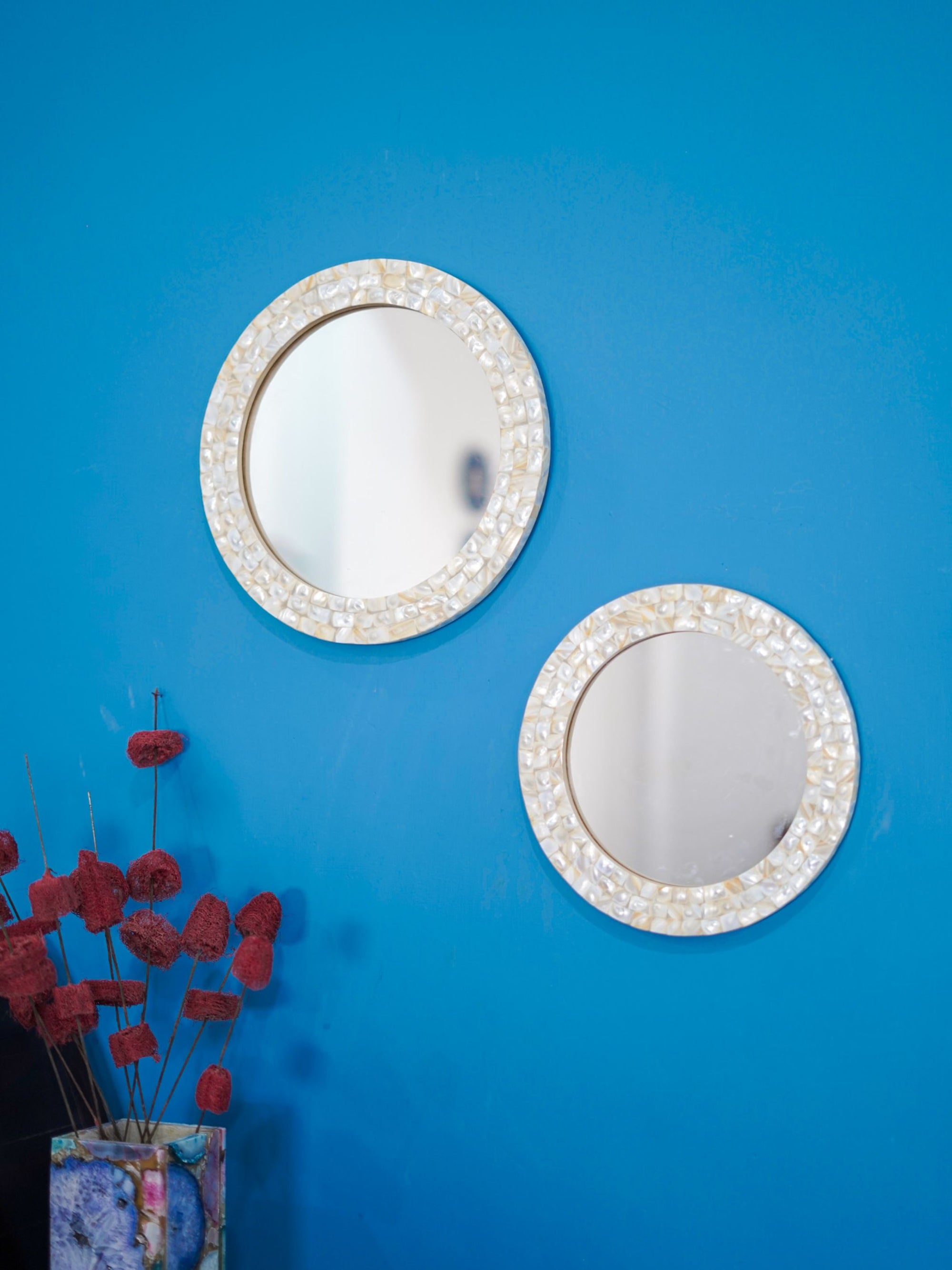 Mother of Pearl Mirrors - Set of 2