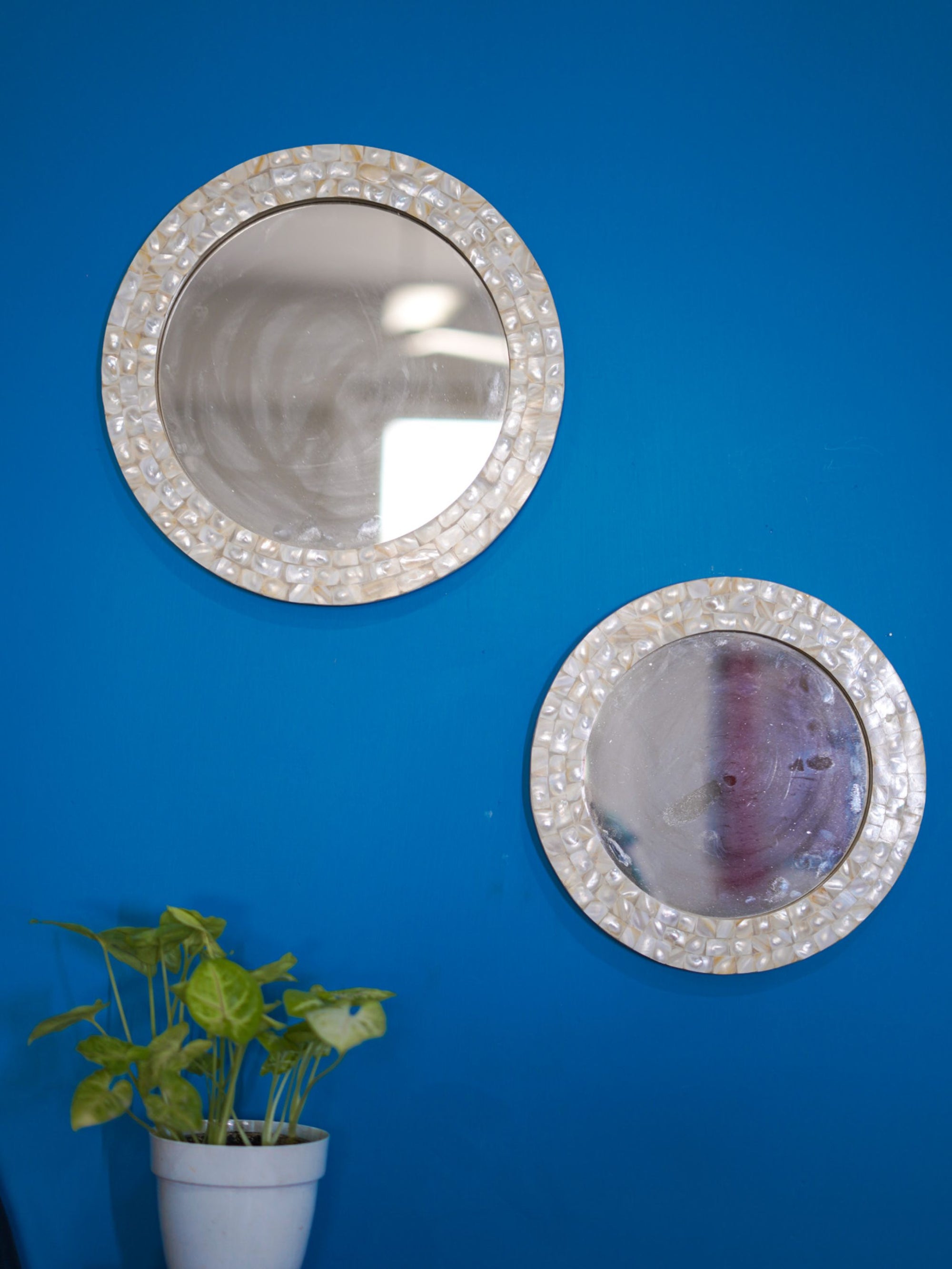 Mother of Pearl Mirrors - Set of 2