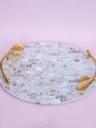 Serving Tray with Handle - Mother of Pearl