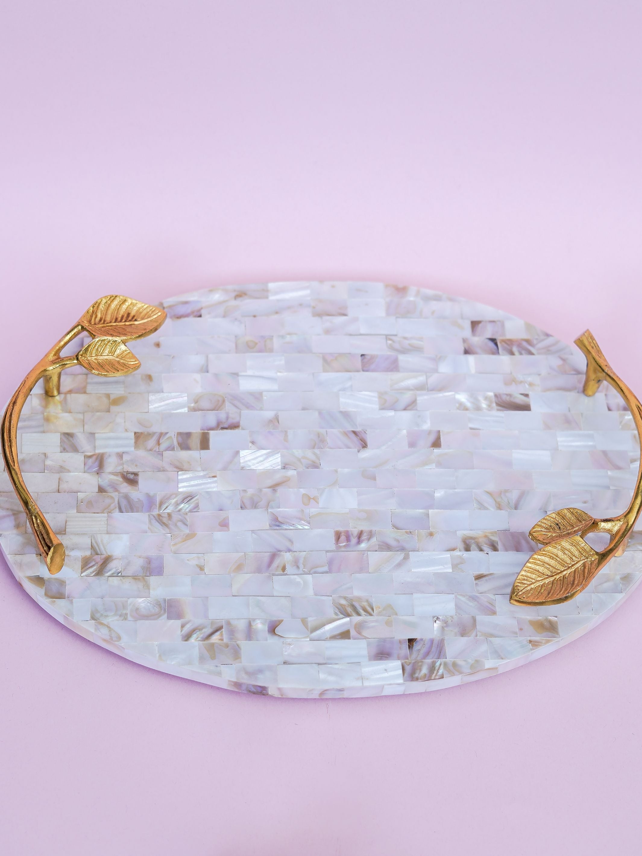 Serving Tray with Handle - Mother of Pearl