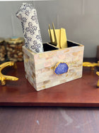 Cutlery Stand - Mother of Pearl with Agate