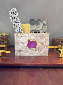Cutlery Stand - Mother of Pearl with Agate