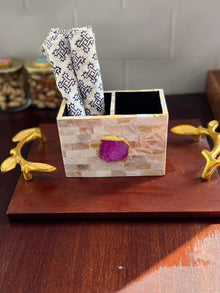Cutlery Stand - Mother of Pearl with Agate