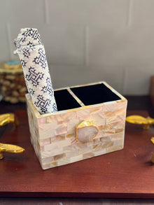 Cutlery Stand - Mother of Pearl with Agate