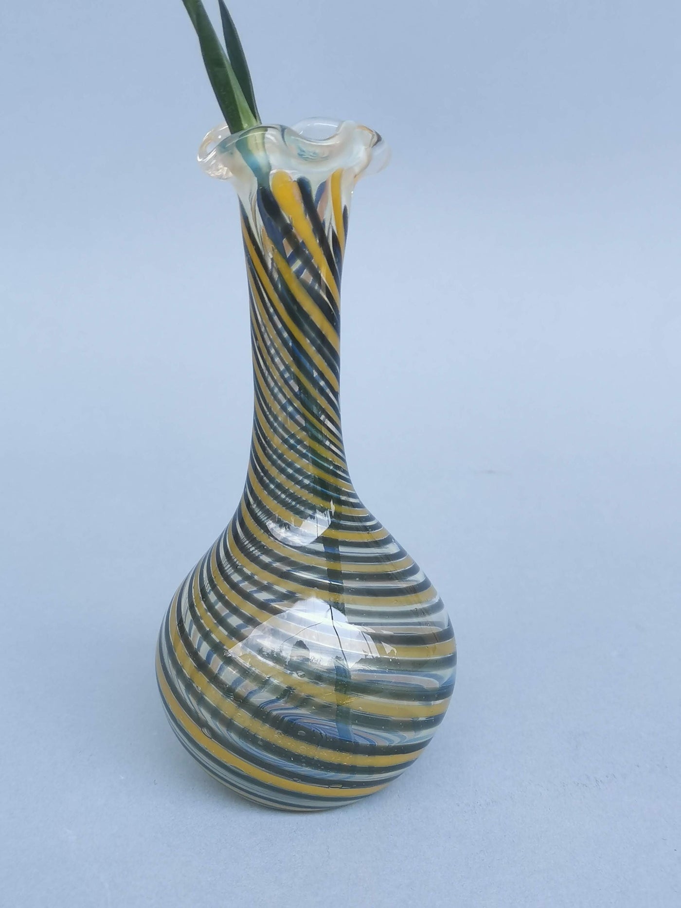 Murano Glass Style Vase- Spiral Bloom