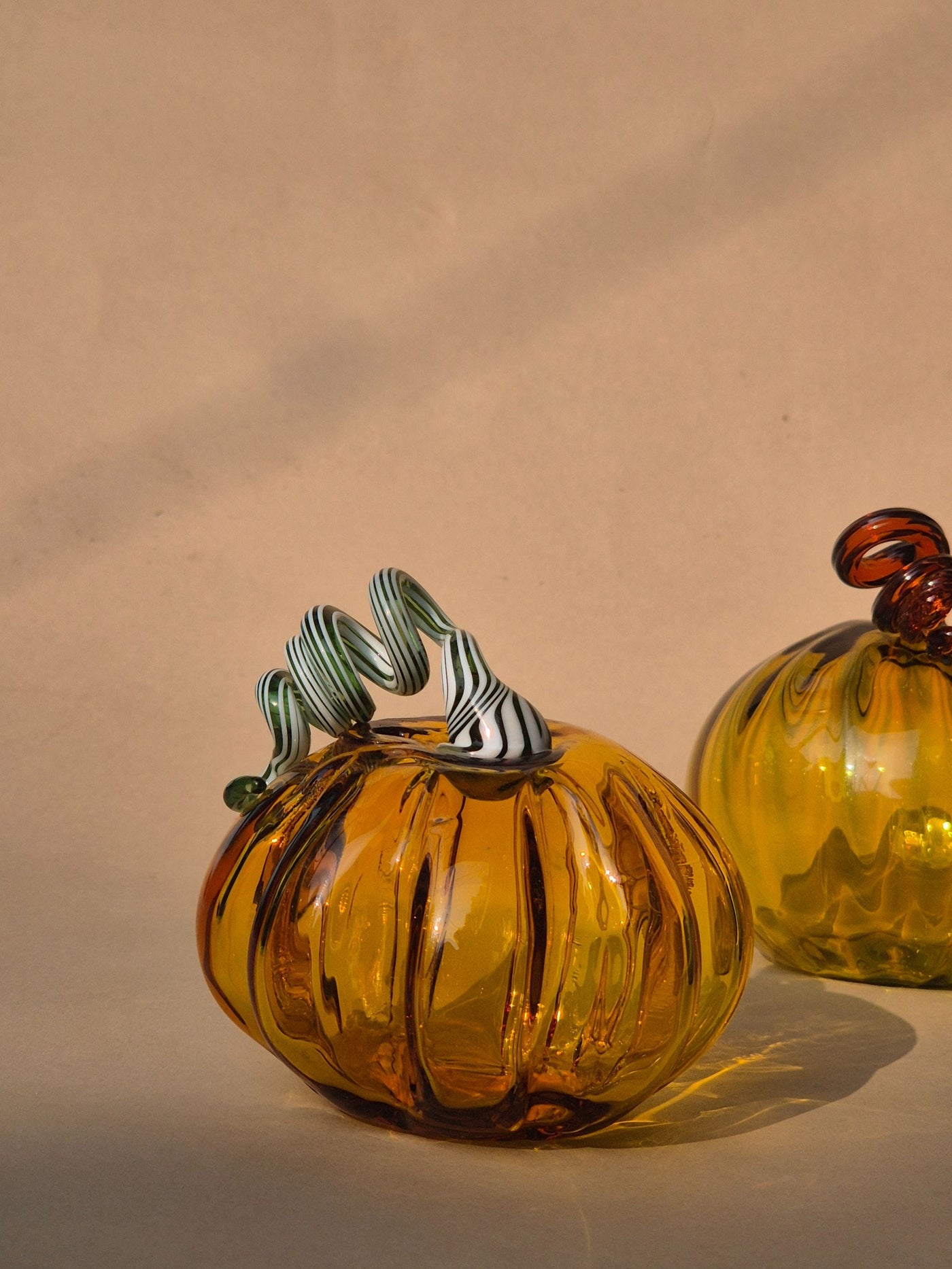 Murano-Style Glass Pumpkin Collectible