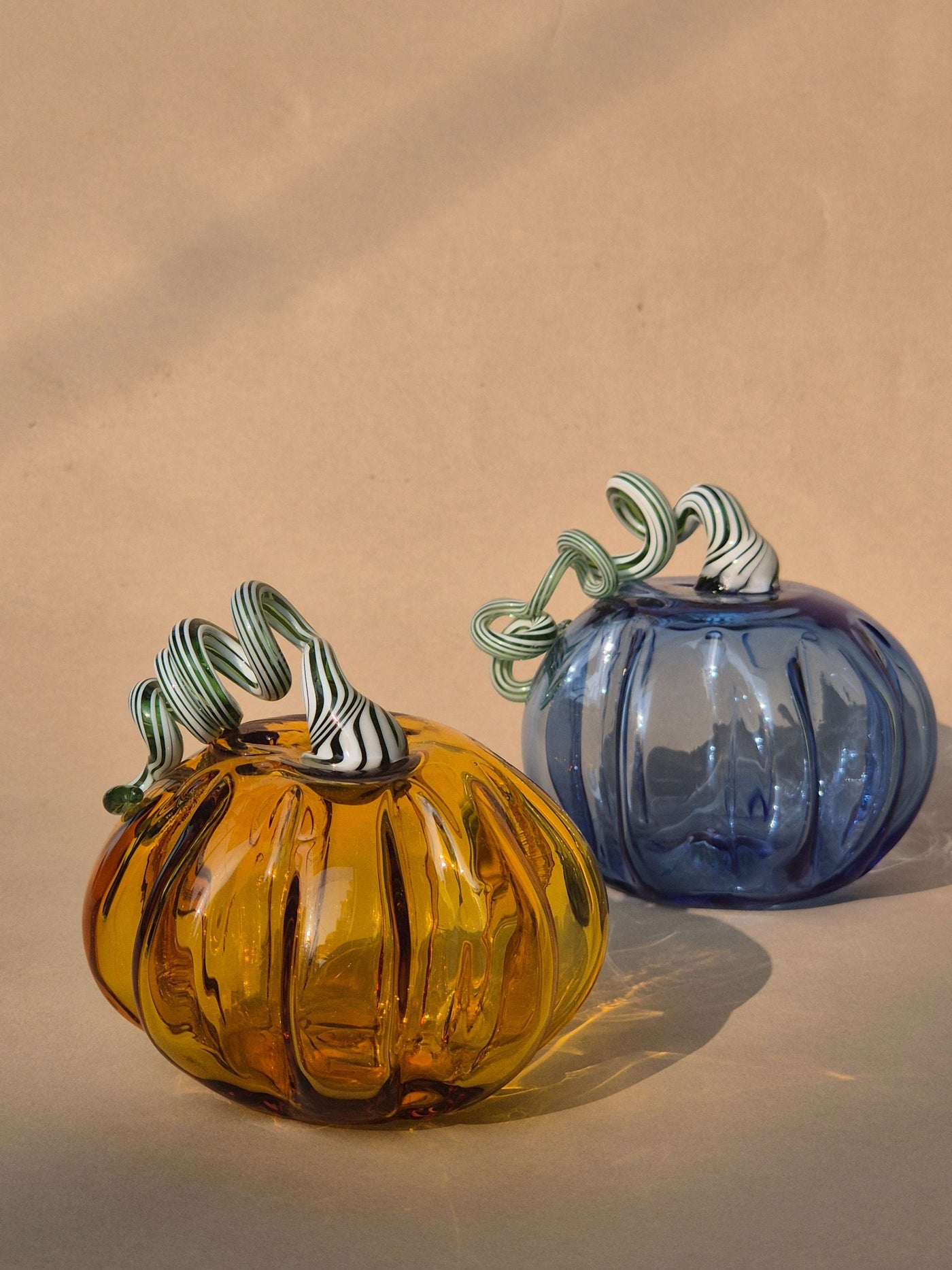 Murano-Style Glass Pumpkin Collectible