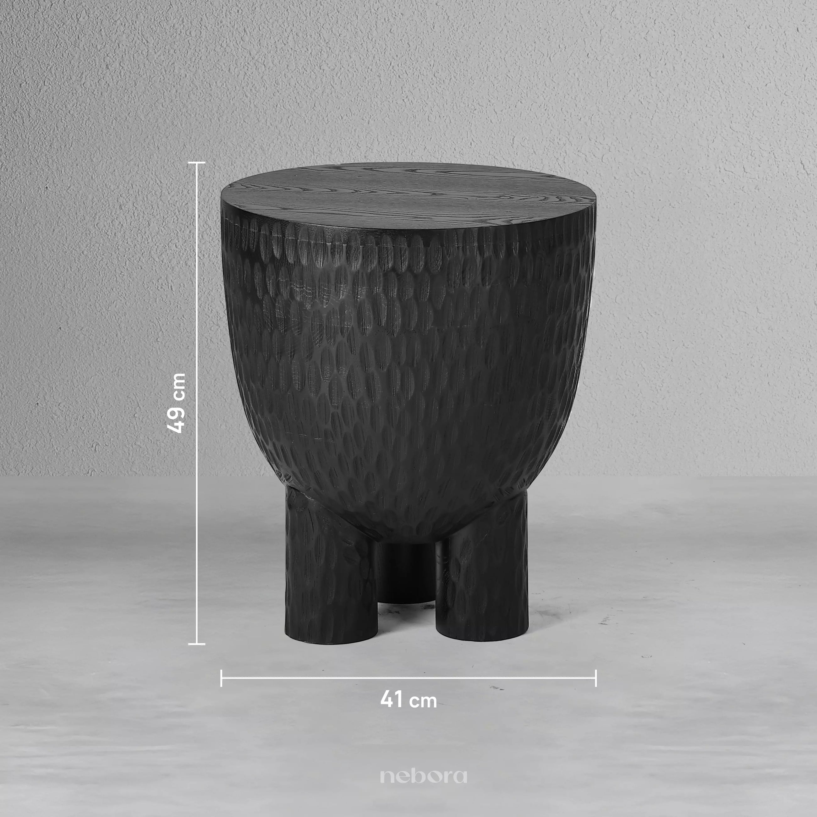 Zulu Hand Chiseled Stool Table