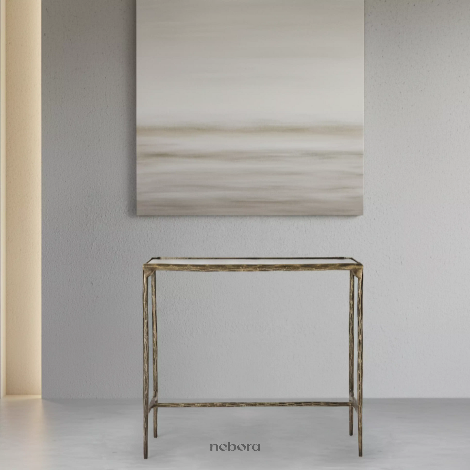 Lunar Hammered Console Table