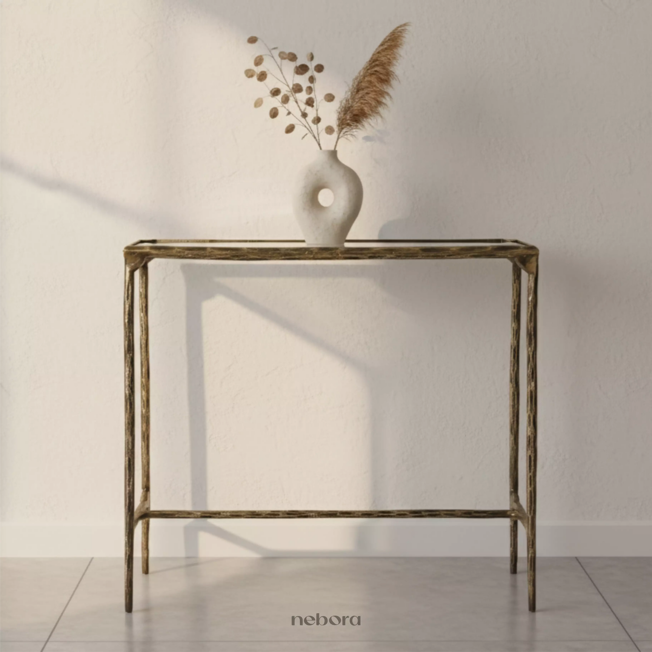 Lunar Hammered Console Table - Product Image 