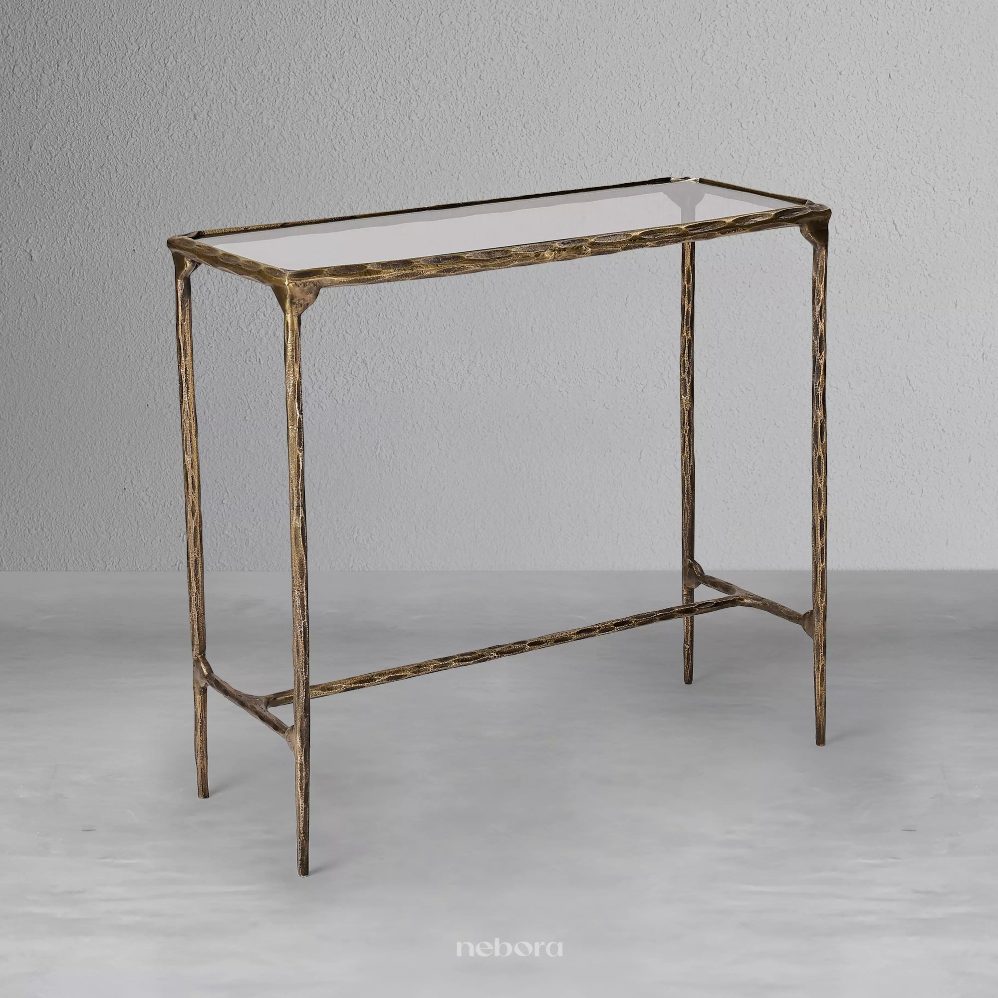 Lunar Hammered Console Table