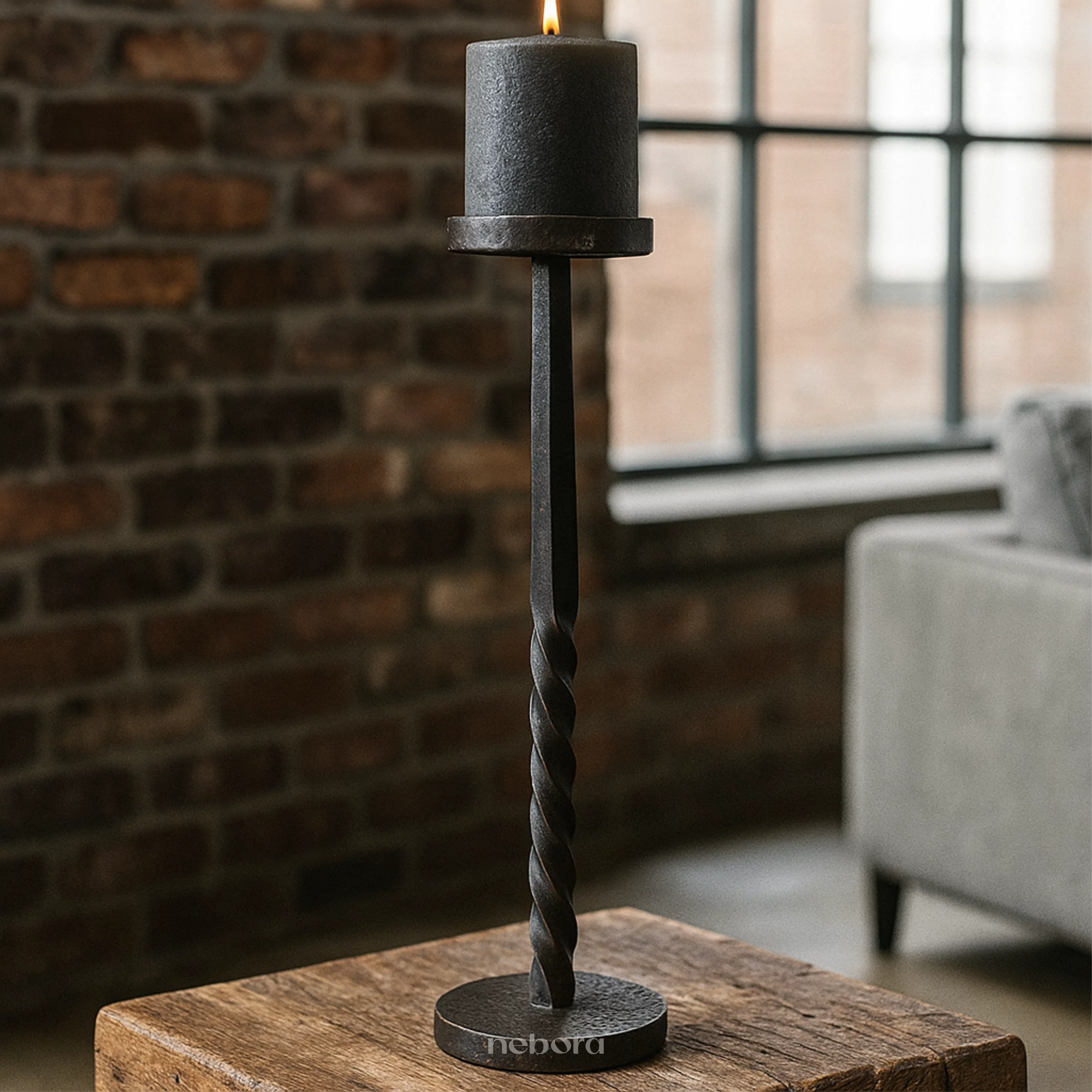 Obsidian Spire Candle Holder Small