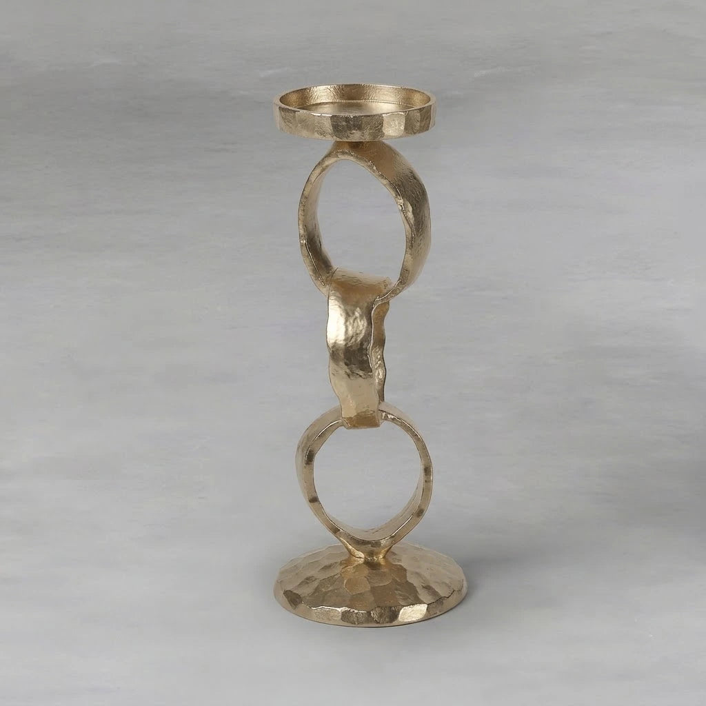 Gold Orbit Candle Holder Large