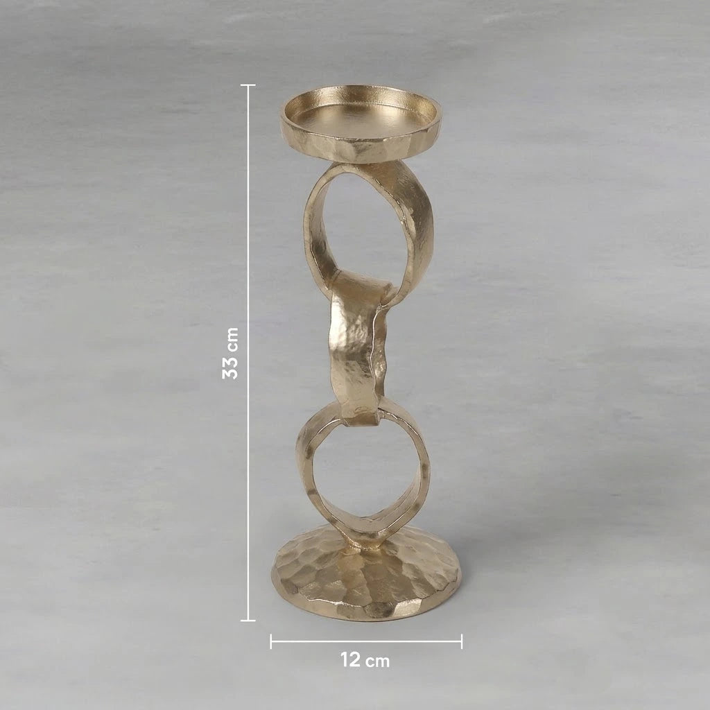 Gold Orbit Candle Holder Large