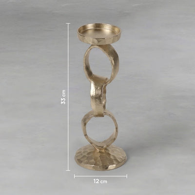 Gold Orbit Candle Holder Large