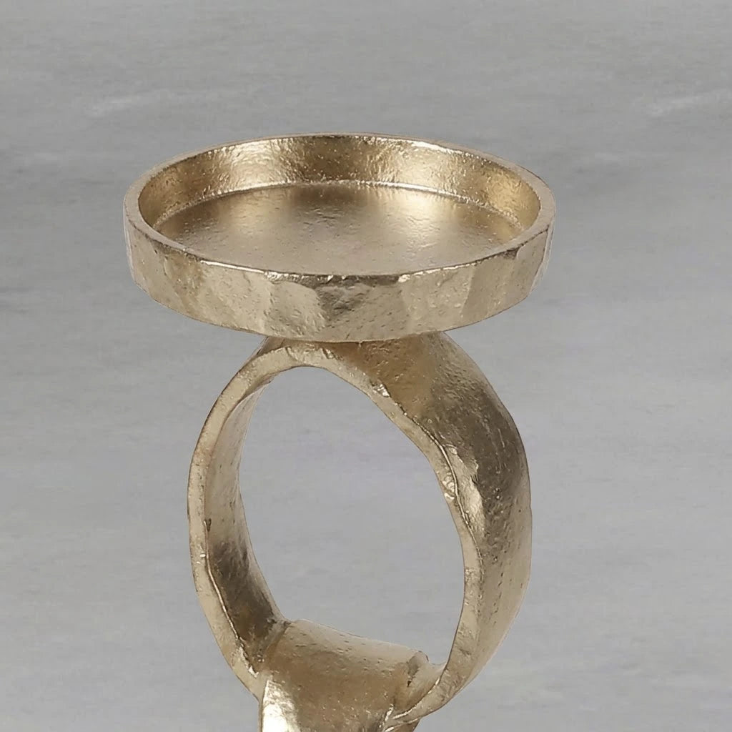 Gold Orbit Candle Holder Large