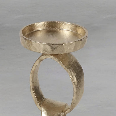 Gold Orbit Candle Holder Small