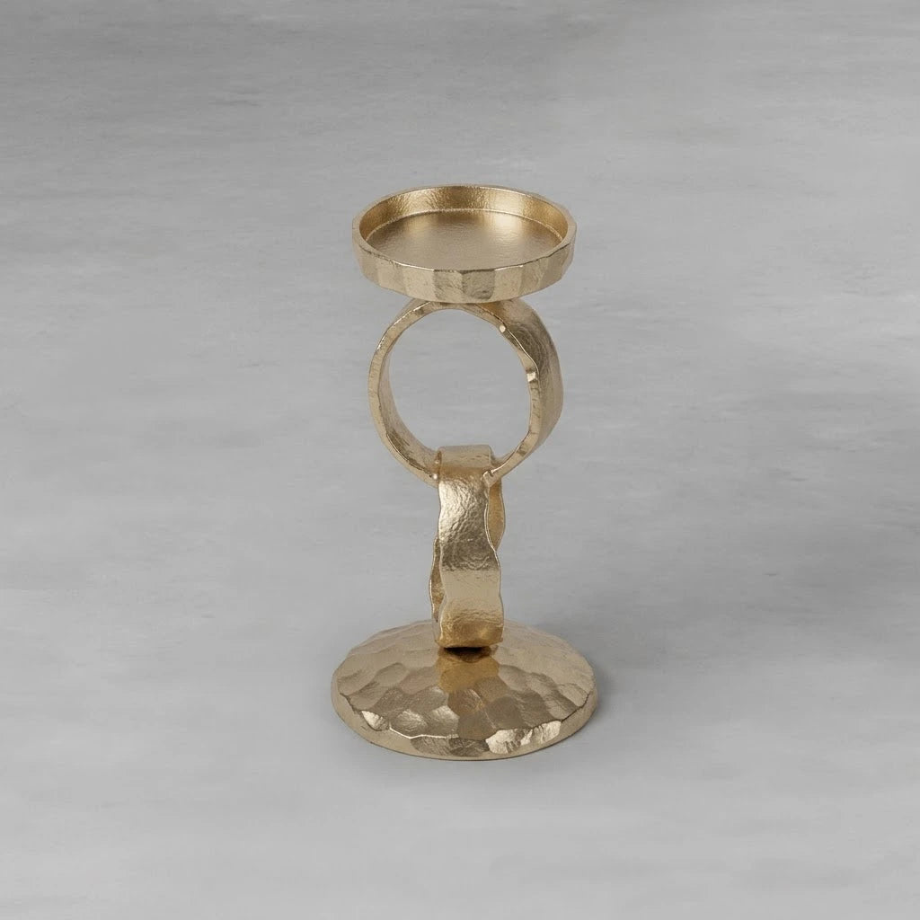 Gold Orbit Candle Holder Small