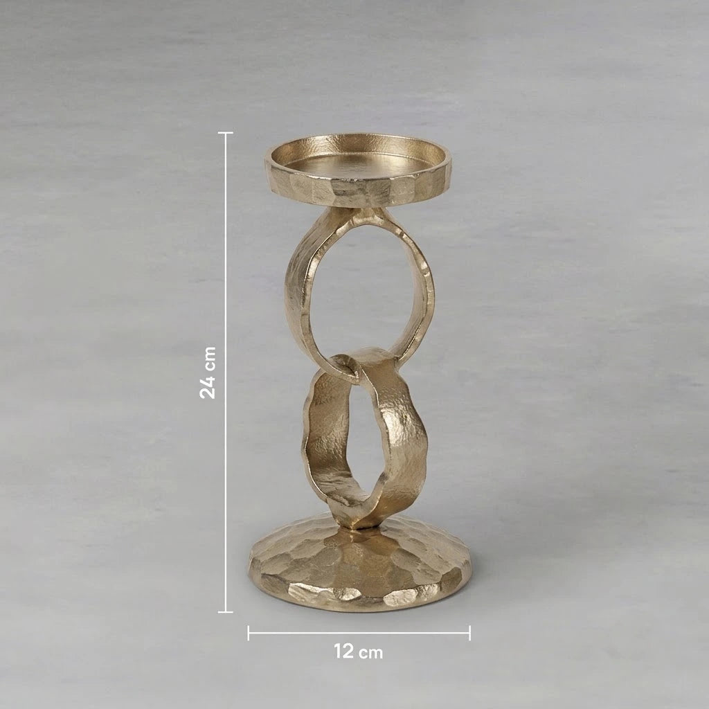 Gold Orbit Candle Holder Small