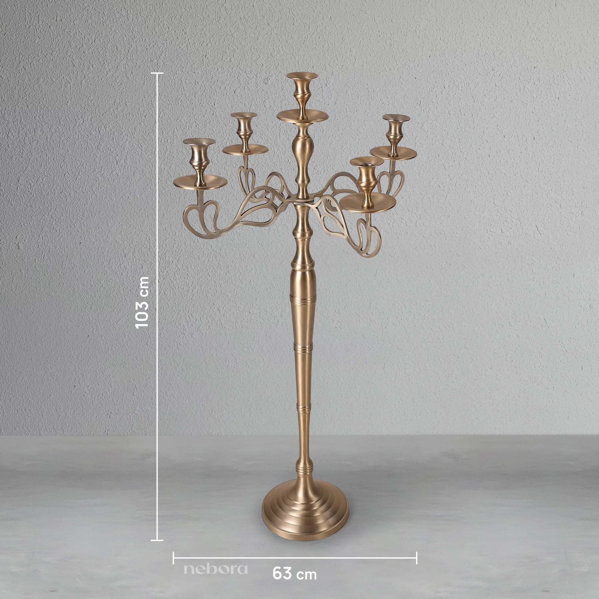 Florentine Pure Brass Candle Abra