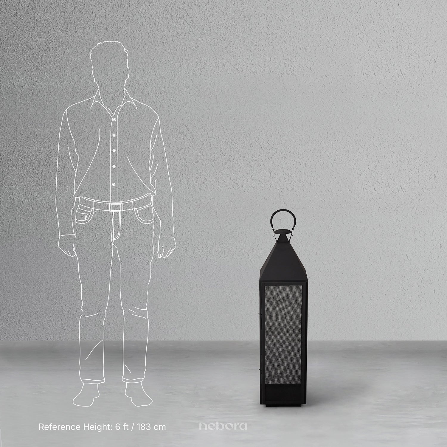 Black Mesh Lantern Medium